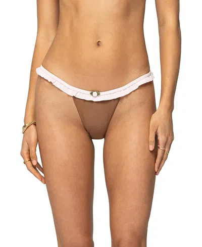EDIKTED KELLIE RUFFLED BIKINI BOTTOM
