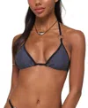 Edikted Kenni Ring Contrast Triangle Bikini Top In Blue
