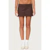 Edikted Kennie Low Rise Miniskort In Brown
