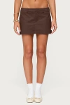 Edikted Kennie Low Rise Miniskort In Brown