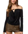 Edikted Kezya Drape Off The Shoulder Top In Black