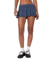 Edikted Kiera Pleated Knit Mini Skirt In Navy