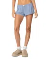 Edikted Kimia Bow Picot Trim Shorts In Blue