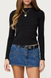 Edikted Kiyan Long Sleeve T-shirt In Black