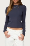 Edikted Kiyan Long Sleeve T-shirt In Blue