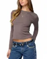 Edikted Kiyan Long Sleeve T-shirt In Animal Print