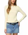 Edikted Kiyan Long Sleeve T-shirt In Neutral