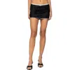 Edikted Klea Floral Burnout Velvet Miniskirt