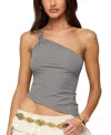 Edikted Knotted One Shoulder Asymmetric Top