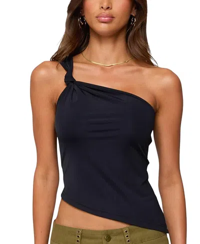 EDIKTED KNOTTED ONE SHOULDER ASYMMETRIC TOP
