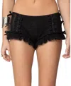 Edikted Knox Ruffle Micro Shorts In Black