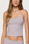 Edikted Kodi Striped Tank Top In Pink, Women's At Urban Outfitters
