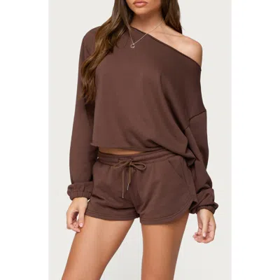 EDIKTED EDIKTED KORDELIA ONE-SHOULDER SWEATSHIRT
