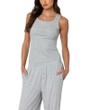 Edikted Kylian Ribbed Tank Top In Gray Melange