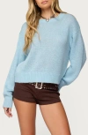 Edikted Kyrah Oversize Crewneck Sweater In Blue