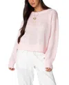 Edikted Kyrah Oversized Knit Sweater In Light-pink