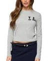 Edikted La Girl Long Sleeve T Shirt In Silver