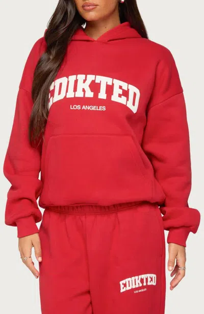 Edikted La Graphic Hoodie In Red