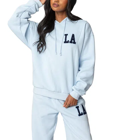Edikted La Love Oversized Hoodie In Light Blue