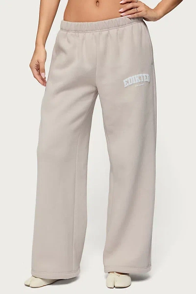 Edikted La Sweatpants In Beige, Women's At Urban Outfitters In Metallic