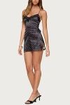 Edikted Lacey Backless Polka Dot Mini Dress In Black/and/white, Women's At Urban Outfitters In Multi