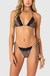 Edikted Lacey Animal Triangle Bikini Top