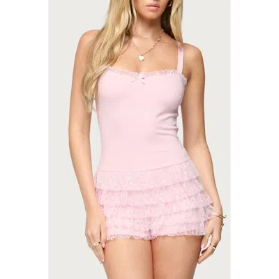 EDIKTED EDIKTED LACEY RUFFLE ROMPER