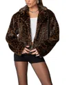 Edikted Lady Leopard Jacket In Brown