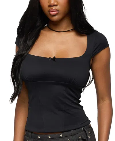 Edikted Laiah Square Neck Top In Multi