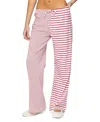 Edikted Laken Mixed Stripe Stretch Cotton Drawstring Pants