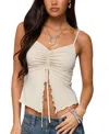 Edikted Landon Drawstring Split Front Camisole