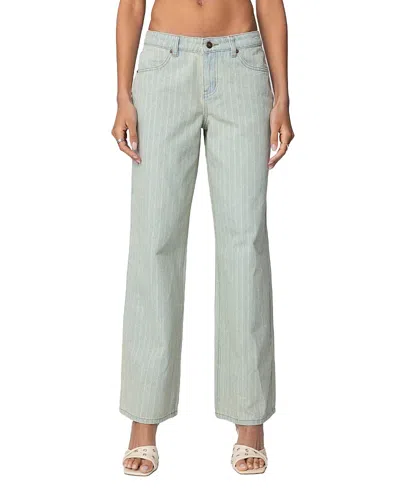EDIKTED LANNAH TEXTURED LOW RISE JEANS IN MIX