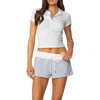 Edikted Launa Crop Polo In White
