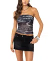 Edikted Layered Tube Top In Black And White