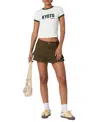Edikted Kyoto Graphic Baby Tee In Olive