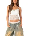 Edikted Layered Sheer Camisole In White
