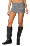 Edikted Leana Stripe Miniskirt In Gray