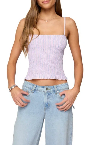 EDIKTED EDIKTED LEELA STRIPE SMOCKED TANK