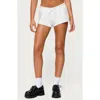 Edikted Leeroy French Terry Drawstring Shorts In Brown