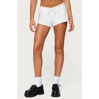 Edikted Leeroy French Terry Drawstring Shorts In Brown