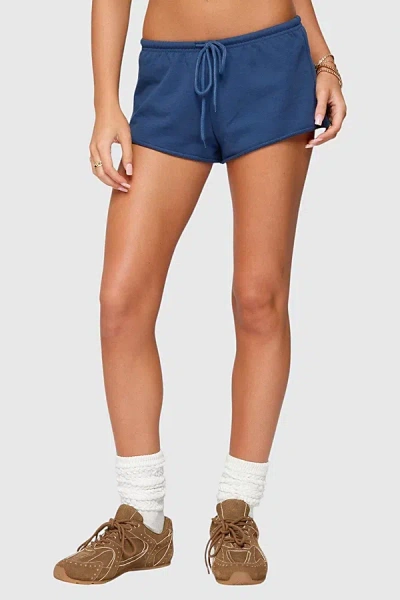 EDIKTED LEEROY FRENCH TERRY SHORTS IN NAVY, WOMEN'S AT URBAN OUTFITTERS
