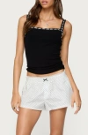 Edikted Leilani Ribbon Lace Trim Camisole In Black