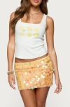 Edikted Lemon Drop Rib Graphic Tank In White