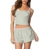 Edikted Lenorah Layered Gingham Top In Green