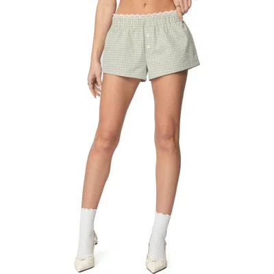 EDIKTED EDIKTED LENORAH PLAID BOXER SHORTS
