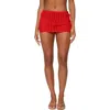 Edikted Leola Open Stitch Cover-up Drawstring Miniskirt