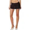EDIKTED EDIKTED LESLY LACE TRIM PLEATED MINISKORT