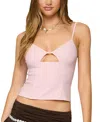Edikted Liana Cutout Crop Camisole In Pink