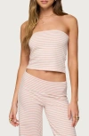 Edikted Lilah Striped Tube Top In Pink