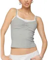 Edikted Lilian Layered Striped Tank Top In Gray